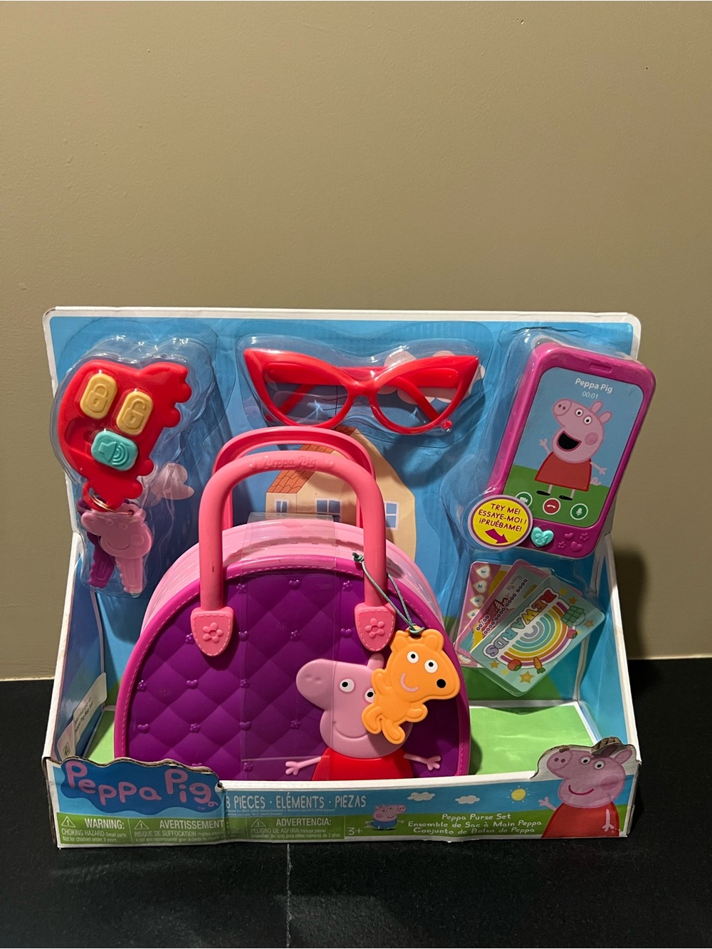 Peppa Pig Bag Set, 9-pieces, Dress up & Pretend Play 2022 NIB $40